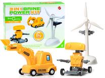 Žaislinis sunkvežimis su ekskavatoriumi Brine Power Yellow