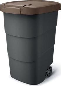 Atkritumu tvertne Prosperplast, antracīta krās., 110 l, 85.2 cm x 49.6 cm