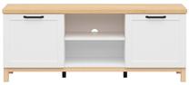 TV staliukas Haga, ąžuolo/balta, 151 cm x 43.5 cm x 60 cm