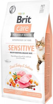 Sausā kaķu barība Brit Care Grain-Free Sensitive, tītara gaļa/lasis, 7 kg