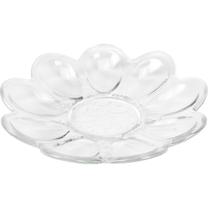 Serviravimo lėkštė, kiaušiniams Classic, 21.5 cm x 21.5 cm x 2 cm, Ø 21.5 cm, skaidri sp., stiklas