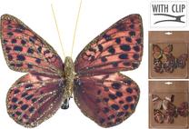 Kalėdinė dekoracija Butterfly HC4502000, įvairių spalvų, 3 vnt.