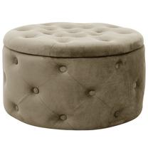 Pufas Akord Furniture Factory Alia, smėlio sp., 55 cm x 55 cm x 30 cm