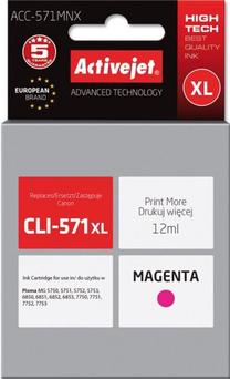 Rašalinio spausdintuvo kasetė ActiveJet Supreme ACC-571MNX, raudona sp., 12 ml