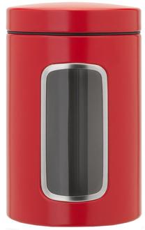 Lielapjoma produktu konteiners Brabantia, 1.4 l, nerūsējošā tērauda krās./sarkana krās.