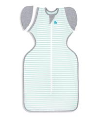 Plonas miegmaišis kūdikiui Love To Dream Swaddle UP, mėtinė (mint) sp./šviesiai pilka sp., 75 cm x 40 cm