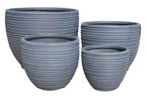 Gėlių vazonas Domoletti LT13793-4S, keramika, Ø 55 cm, pilka sp.