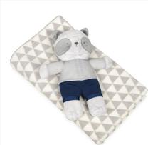 Плед BabyMatex David Racoon, 100 x 75 cm, белый цв./серый цв.