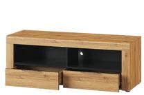 ТВ стол Szynaka Meble 24, дубовый цв./черный цв., 119 см x 40 см x 44 см