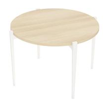Kavos staliukas Kalune Design NEA-CFT-A001322, akacijų sp./balta sp., 60 cm x 60 cm x 41 cm