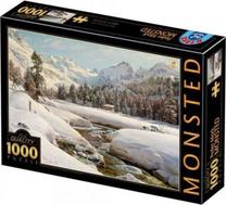 Dėlionė D-Toys Winter Landscape In Switzerland 423893, 47 cm x 68 cm, 1000 vnt., įvairių spalvų