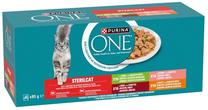 Mitrā kaķu barība Purina One Sterilcat, liellopa gaļa/vistas gaļa/tītara gaļa, 0.085 kg, 40 gab.