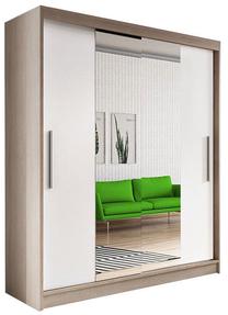 Spinta Idzczak Meble Vista 01, ąžuolo sp., 150 cm x 61 cm x 200 cm, su veidrodžiu