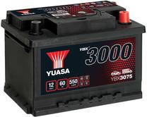 Akumuliatorius Yuasa, 12 V, 60 Ah, 550 A