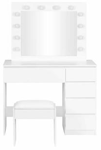 Tualettlaud ModernHome MRDT10-MW, valge v., 140 cm x 94.5 cm x 43 cm