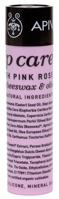 Lūpų balzamas Apivita, pink rose sp.