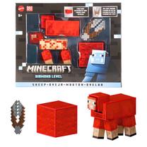 Žaislinė figūrėlė, su priedais Mattel Minecraft Diamond Level Sheep Action JCV22, 8 cm, raudona sp.