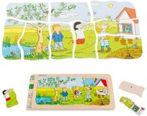 Puidust pusle Beleduc 4 metų laikai, 29 cm x 14 cm, 36 tk
