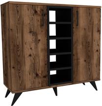 Spintelė Kalune Design Danilo 550ARN1669, juoda sp./riešuto sp., 35 cm x 90 cm x 87.5 cm