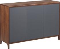 Komoda Beliani Medfort, ruda sp./grafito sp., 81 cm x 118 cm x 40 cm