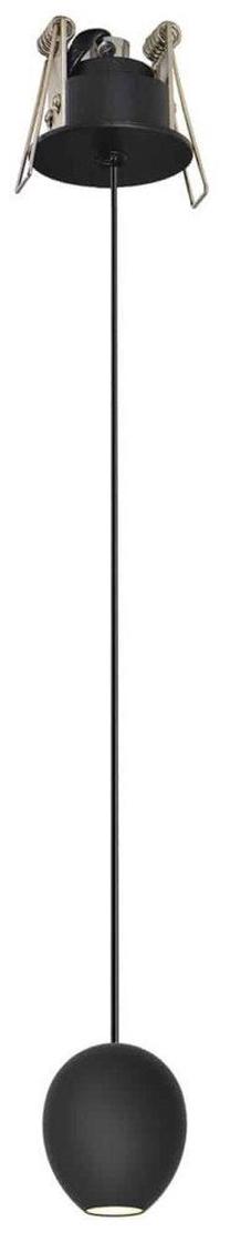 Šviestuvas įleidžiamas AZzardo Ovum AZ3096, LED, 3000 °K, 1 x 4.5 W, juoda sp. / juoda sp., 5 x 5.9 cm