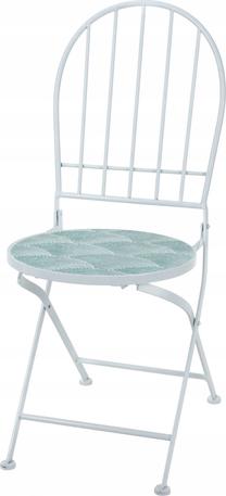 Lauko kėdė Ambiance 84464, balta sp./žalia sp., 38 cm x 38 cm x 90 cm
