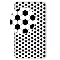Paklodė Football, balta sp./juoda sp., 90 x 200 cm, su guma