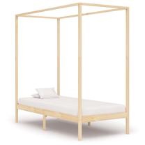 Lova viengulė VLX Solid Pinewood 283251, 100 x 200 cm, medžio sp., be čiužinio, su grotelėmis