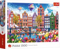 Puzle Trefl Colourful Amsterdam, 85 cm x 58 cm, 1500 gab.