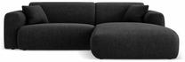 Kampinė sofa Cosmopolitan Design Nolio, juoda sp., dešininė, 170 x 235 cm x 72 cm