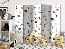 Širma Artgeist Animals (For Children) II Paraventtc0619, įvairių spalvų, 225 cm x 172 cm
