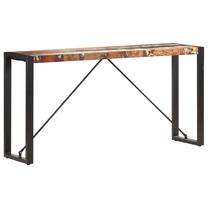 Konsoles galds VLX 285949, brūna krās./melna krās., 150 cm x 35 cm x 76 cm