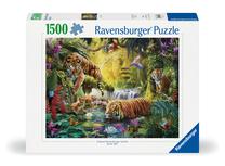 Puzle Ravensburger Tranquil Tigers, 60 cm x 80 cm, 1500 gab., daudzkrāsaina