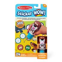 Наклейка, набор Melissa & Doug Sticker WOW! Dog, синий цв./коричневый цв.