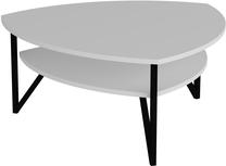 Kavos staliukas Kalune Design Lonnes, balta sp., 93 cm x 93 cm x 42 cm
