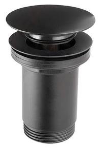 Прессуемый нижний клапан Ferro S285-BL-B, функция click clack, черный цв.