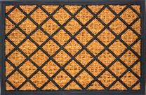 Durvju paklājs Cocos-16, melns krās./bēša krās., 60 cm x 40 cm