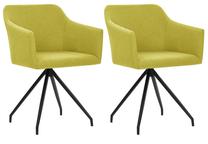 Kėdžių rinkinys VLX Dining Chairs 323077, žalia sp., 58 cm x 54 cm x 81 cm, 2 vnt.