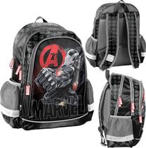 Skolas mugursoma Paso Marvel Avengers 470014, melna krās./sarkana krās./pelēka krās., 38 cm x 29 cm x 15 cm
