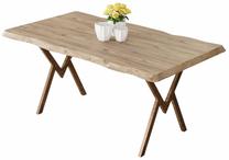 Valgomojo stalas Kalune Design Akort, ruda sp./atlantic pine sp., 130 cm x 80 cm x 73 cm
