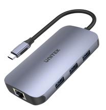 USB sadalītājs Unitek D1071A USB Type-C, sudraba krās.