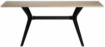Valgomojo stalas Kalune Design Luna, ąžuolo sp./juoda sp., 181 cm x 75 cm x 90 cm