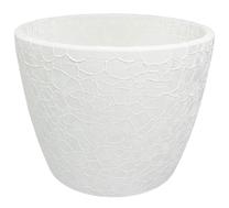 Gėlių vazonas Domoletti ZT7200, keramika, Ø 17 cm, balta sp.