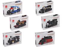 Konstruktorius Mini Train, 77 vnt., (spalva/dizainas parenkami atsitiktine tvarka)