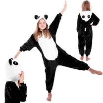 Pižama vaikams, panda Springos HA5068, balta sp./juoda sp., 130 cm