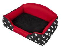 Guļvieta mājdzīvniekiem Hobbydog Royal Exclusive KRECZK1, melna krās./sarkana krās., XL
