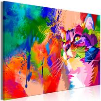 Reprodukcija Artgeist Colourful Cat KR42, 120 cm x 80 cm
