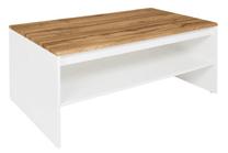 Žurnalinis staliukas Holten BI/DWO, ąžuolo sp./balta sp., 110 cm x 65 cm x 45.5 cm