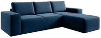 Kampinė sofa Silla Lukso 40, tamsiai mėlyna sp., dešininė, 204 x 302 cm x 95 cm