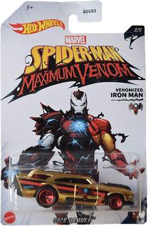 Žaislinis automobilis Mattel Hot Wheels Spider-Man Maximum Venom Venomized Iron Man